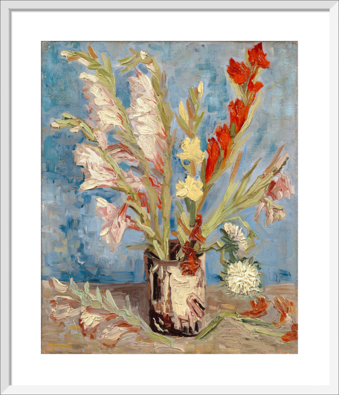 Vase with Gladioli and Chinese Asters, 1886 by Van Gogh