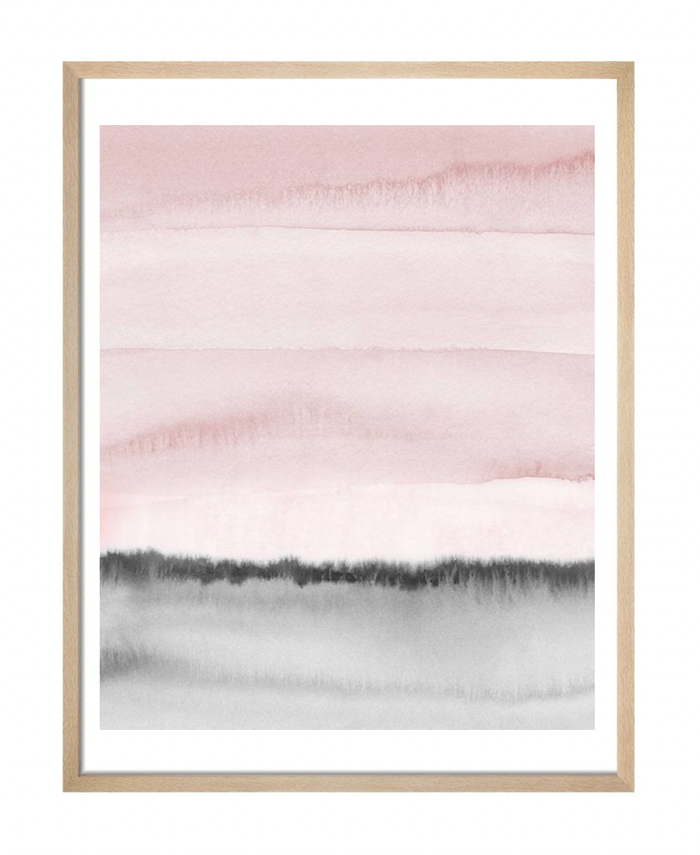 Pink and Black Abstract