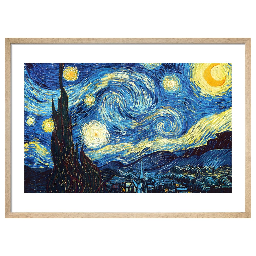 The Starry Night By Vincent van Gogh, 1889