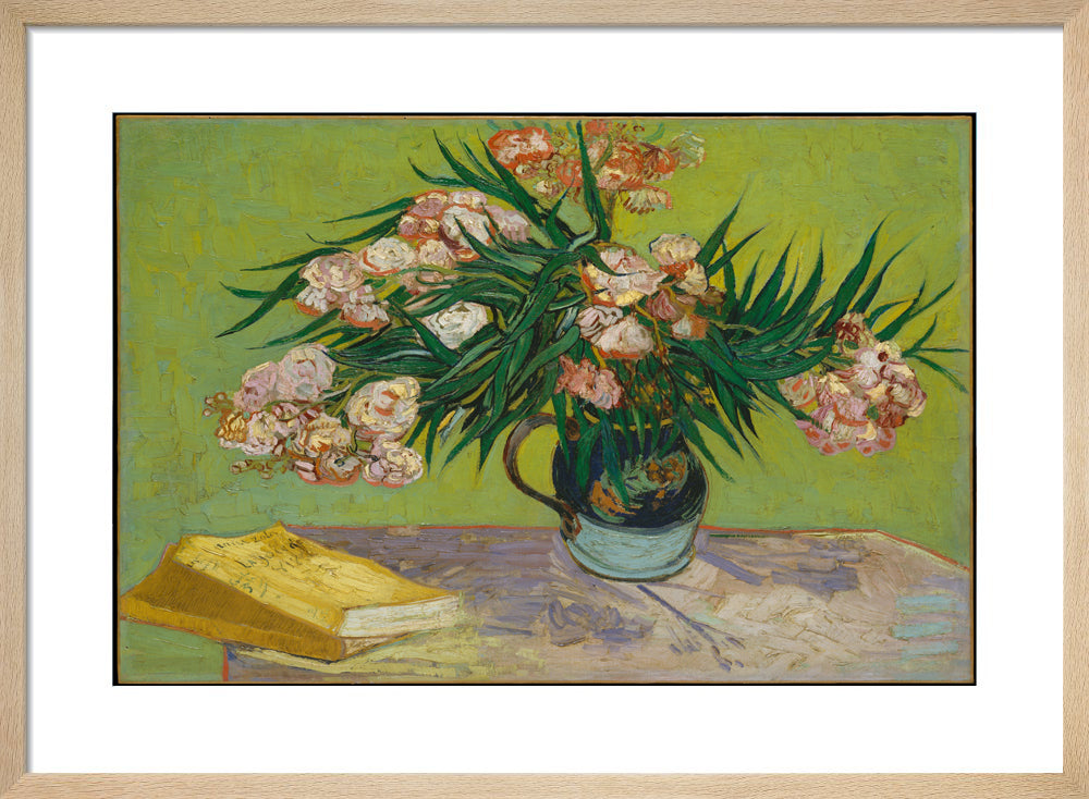 Still Life: Vase with Oleanders and Books By Vincent van Gogh