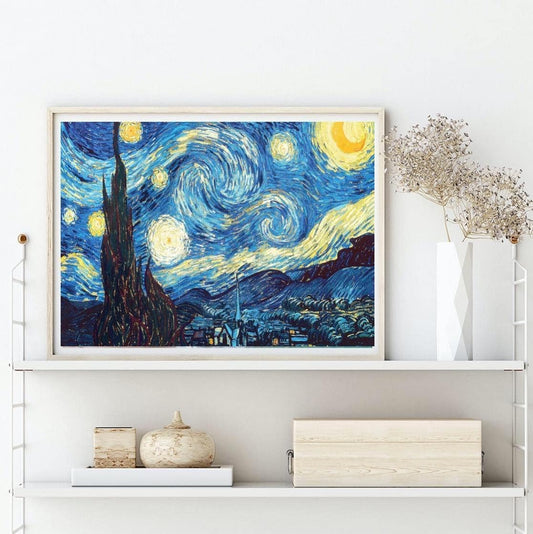 The Starry Night By Vincent van Gogh, 1889